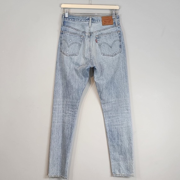Levi’s 501 Light Wash Distressed Jeans Sz. 26 - Picture 7 of 11